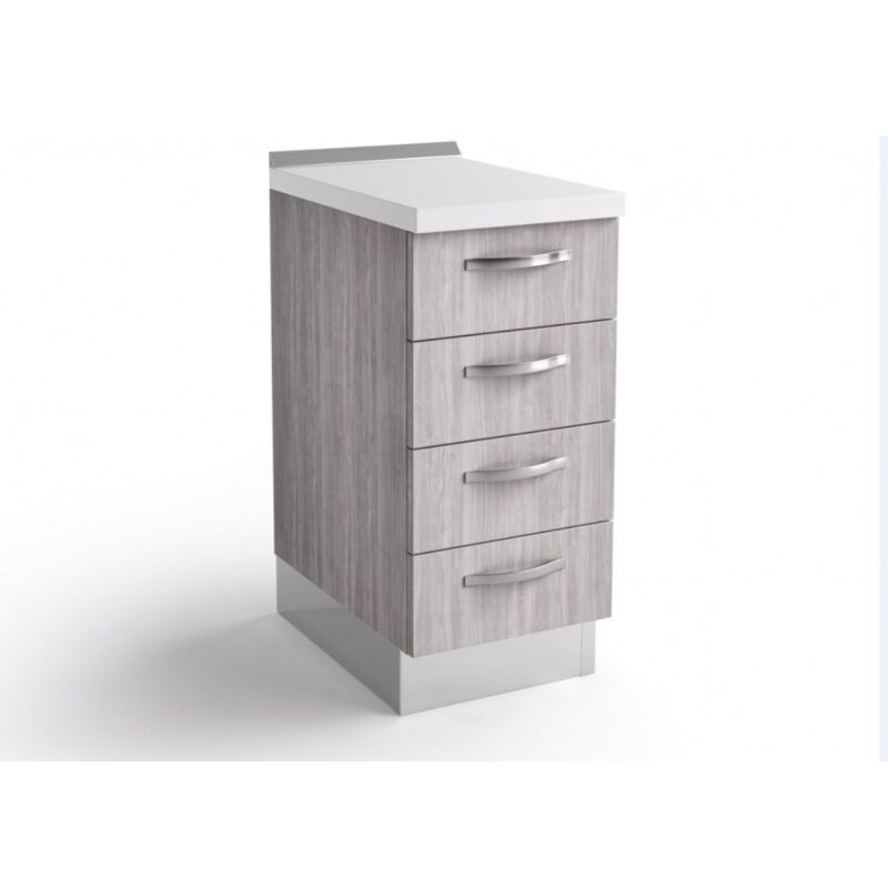 foto del prodotto base cassettiera cucina 40x60x84 cm in legno grigio islanda con quattro cassetti massa