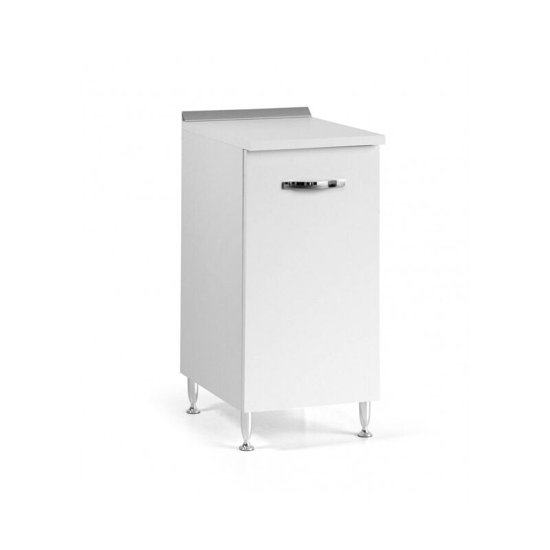 foto del prodotto base cucina 40x50x85 cm in legno bianco frassinato con un anta foligno