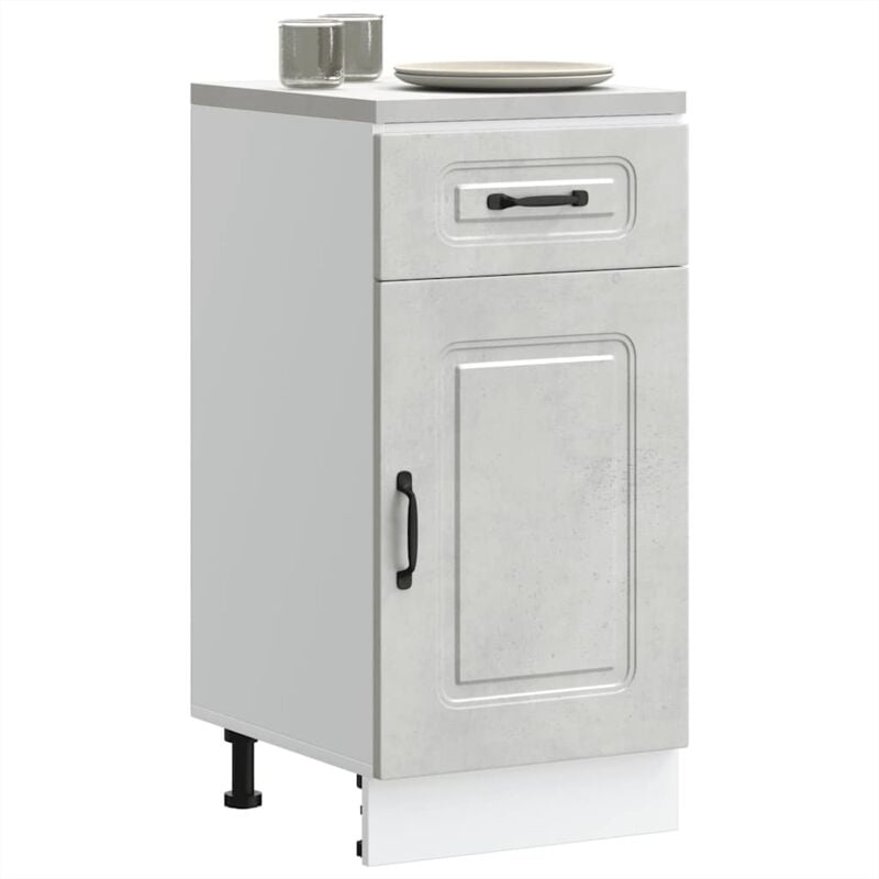 foto del prodotto base da cucina kalmar grigio cemento in legno multistrato vidaxl