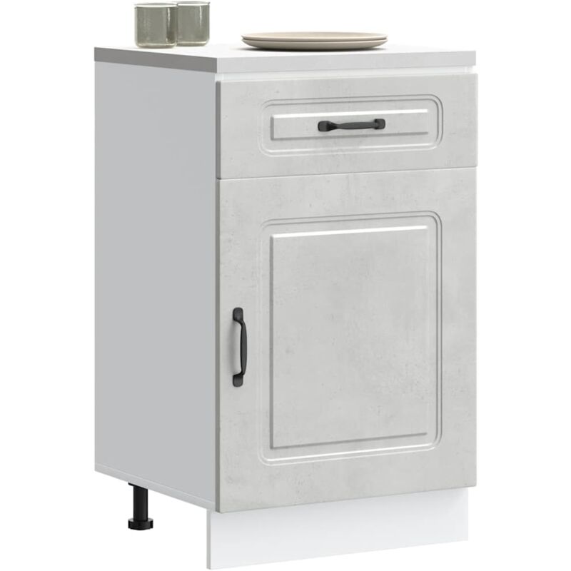 foto del prodotto base da cucina kalmar grigio cemento in legno multistrato vidaxl