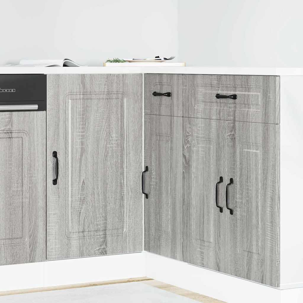 foto del prodotto base da cucina kalmar grigio sonoma in legno multistrato