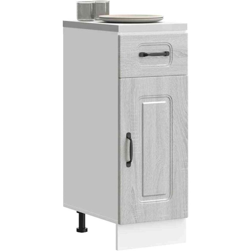 foto del prodotto base da cucina kalmar grigio sonoma in legno multistrato vidaxl