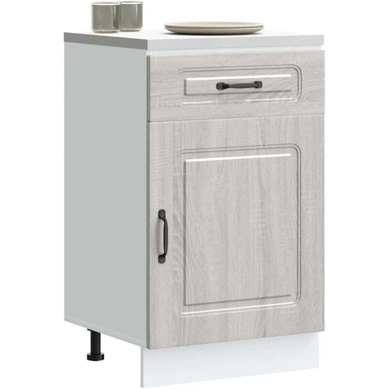 foto del prodotto base da cucina kalmar grigio sonoma in legno multistrato vidaxl