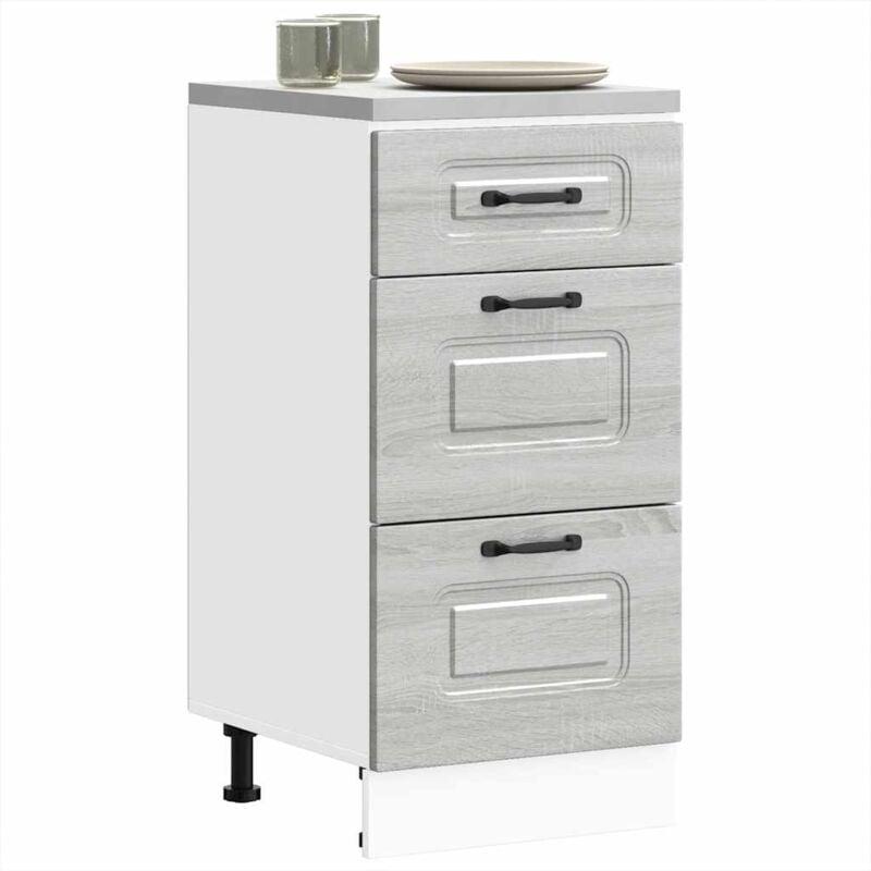 foto del prodotto base da cucina kalmar grigio sonoma in legno multistrato vidaxl