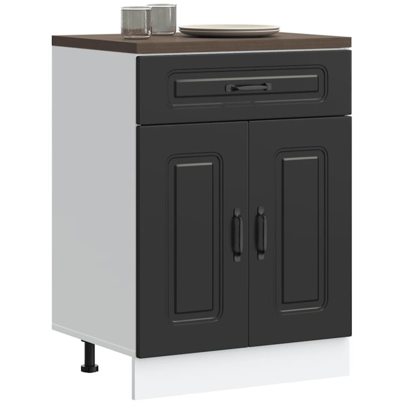 foto del prodotto base da cucina kalmar nero in legno multistrato vidaxl