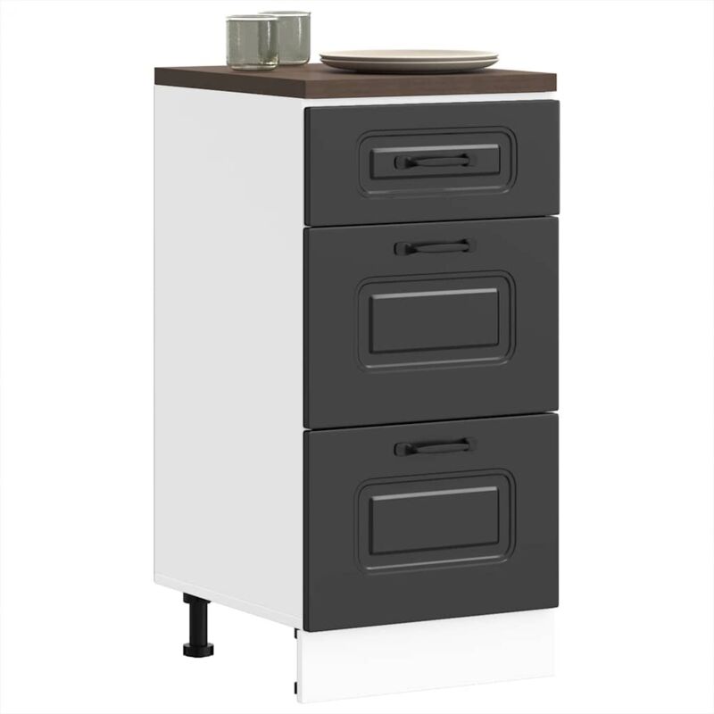foto del prodotto base da cucina kalmar nero in legno multistrato vidaxl