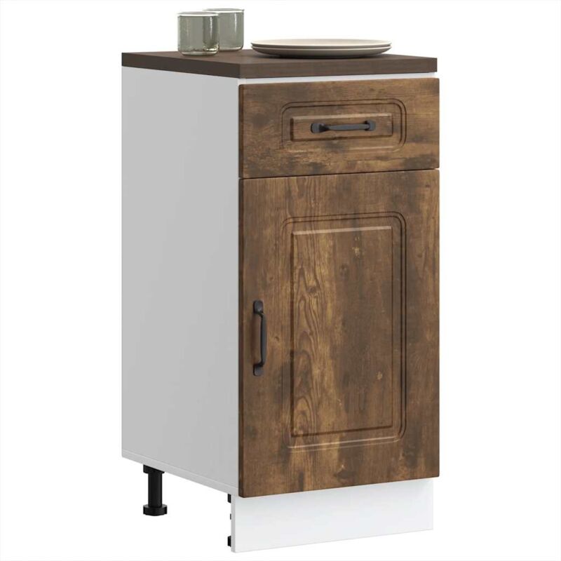 foto del prodotto base da cucina kalmar rovere fumo in legno multistrato vidaxl