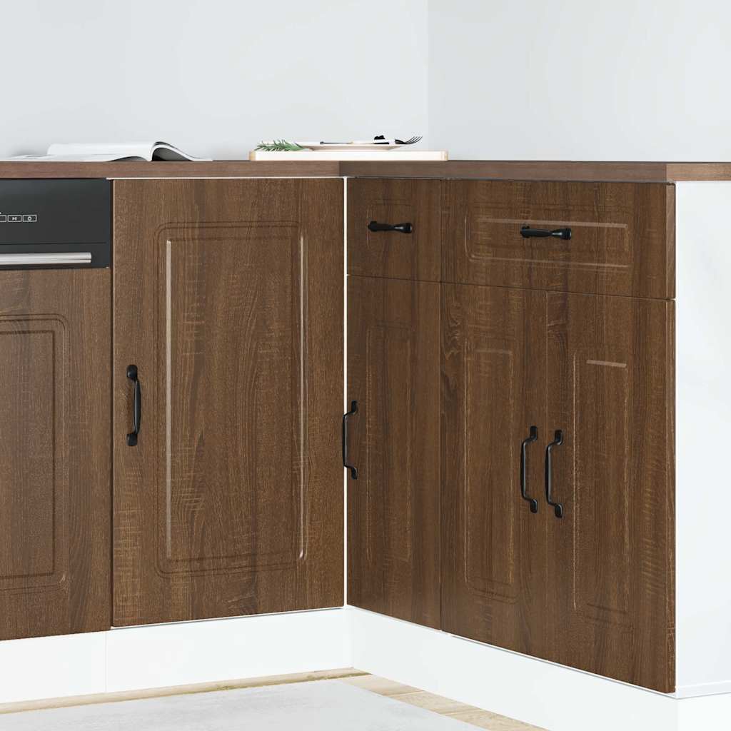 foto del prodotto base da cucina kalmar rovere marrone in legno multistrato