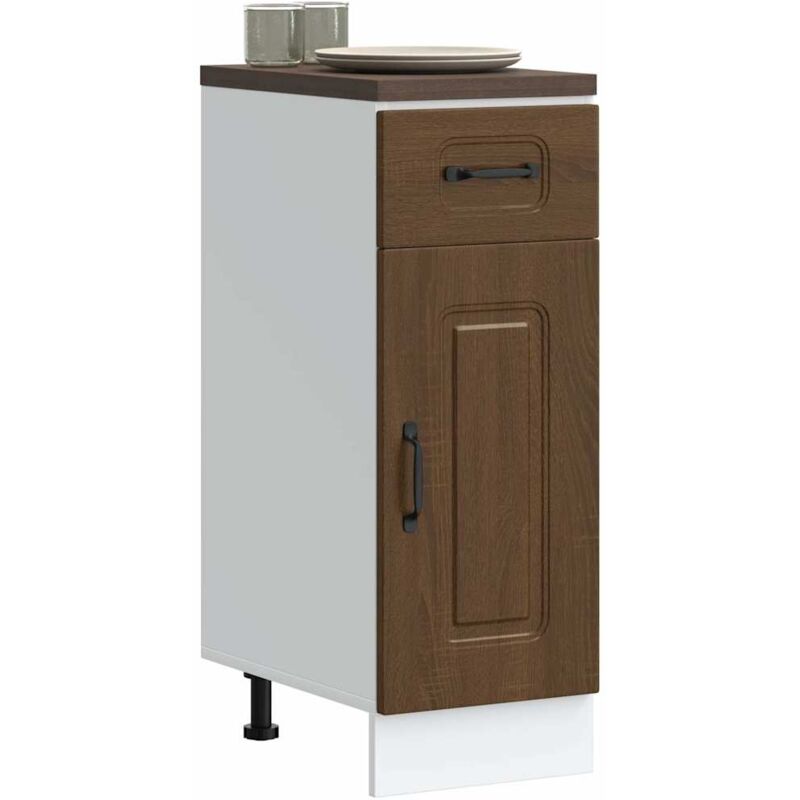 foto del prodotto base da cucina kalmar rovere marrone in legno multistrato vidaxl