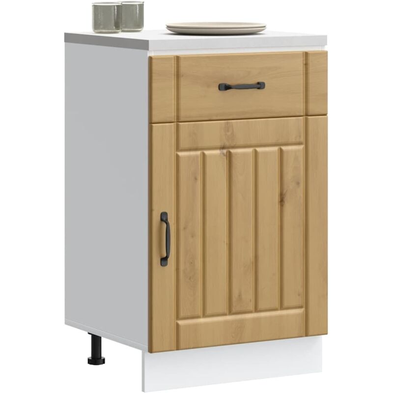 foto del prodotto base da cucina lucca rovere artigianale in legno multistrato vidaxl