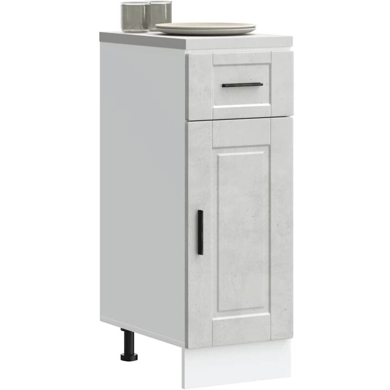 foto del prodotto base da cucina porto grigio cemento in legno multistrato vidaxl