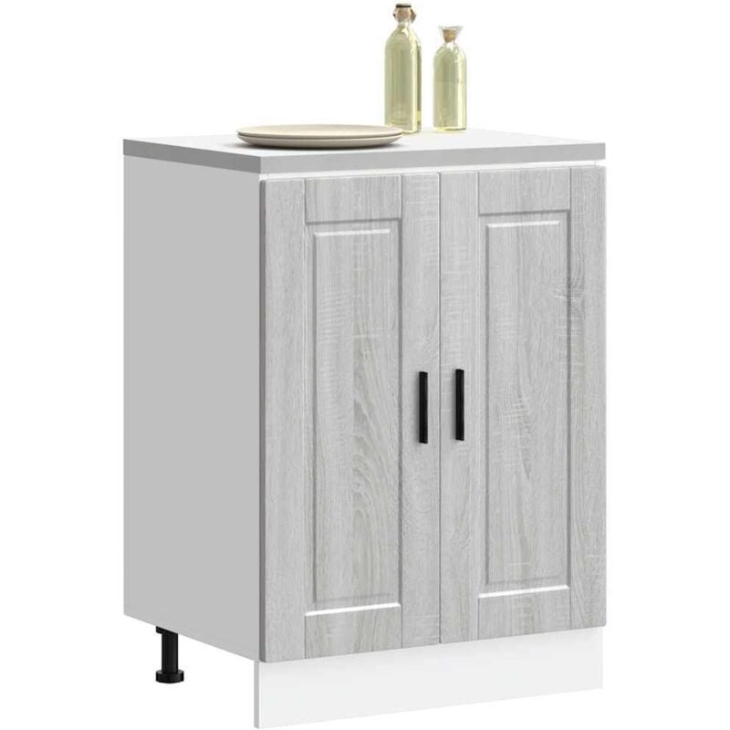 foto del prodotto base da cucina porto grigio sonoma in legno multistrato vidaxl