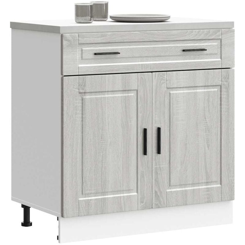 foto del prodotto base da cucina porto grigio sonoma in legno multistrato vidaxl