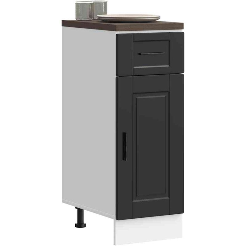 foto del prodotto base da cucina porto nero in legno multistrato vidaxl