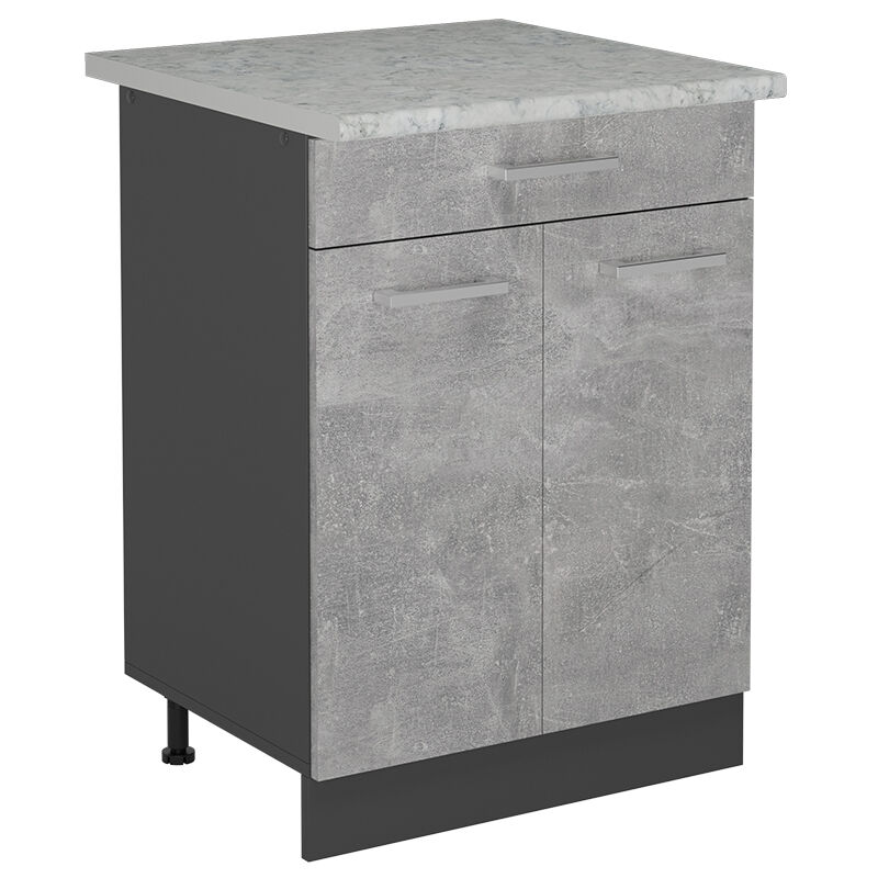 foto del prodotto base da cucina r line, calcestruzzo, 60 cm pl marmo vicco