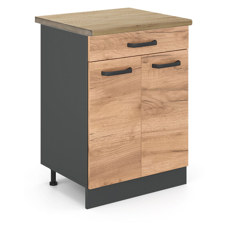 foto del prodotto base da cucina r line, quercia dorata, 60 cm , ap oak vicco