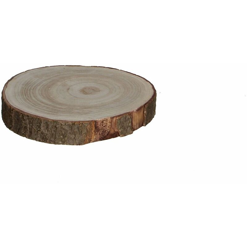 foto del prodotto base decorativa in legno per tronchi, altezza 3 cm