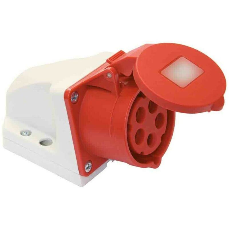 foto del prodotto base della spina solera 932154 cetac con coperchio rosso 32 a superficie