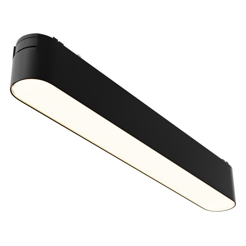 foto del prodotto base di illuminazione binario moderno basic alluminio nero luce calda 12w