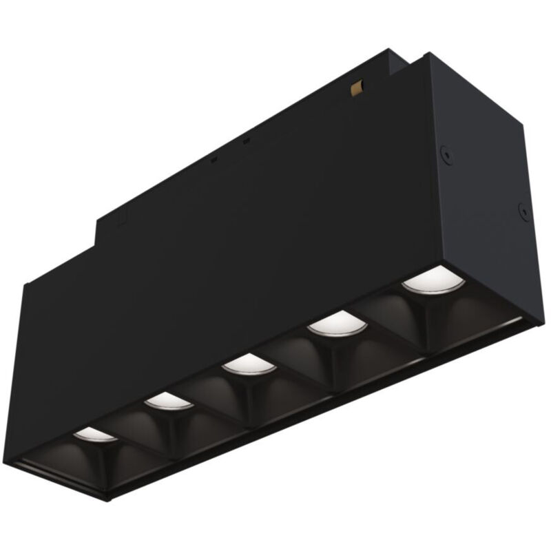 foto del prodotto base di illuminazione points per binario moderno alluminio nero 10w luce calda