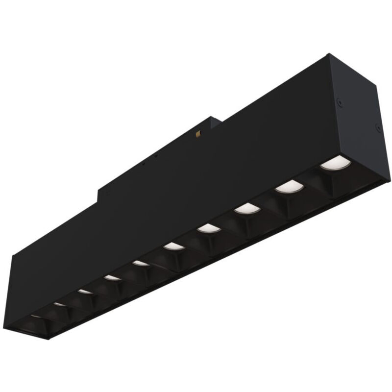 foto del prodotto base di illuminazione points per binario moderno alluminio nero 20w luce calda