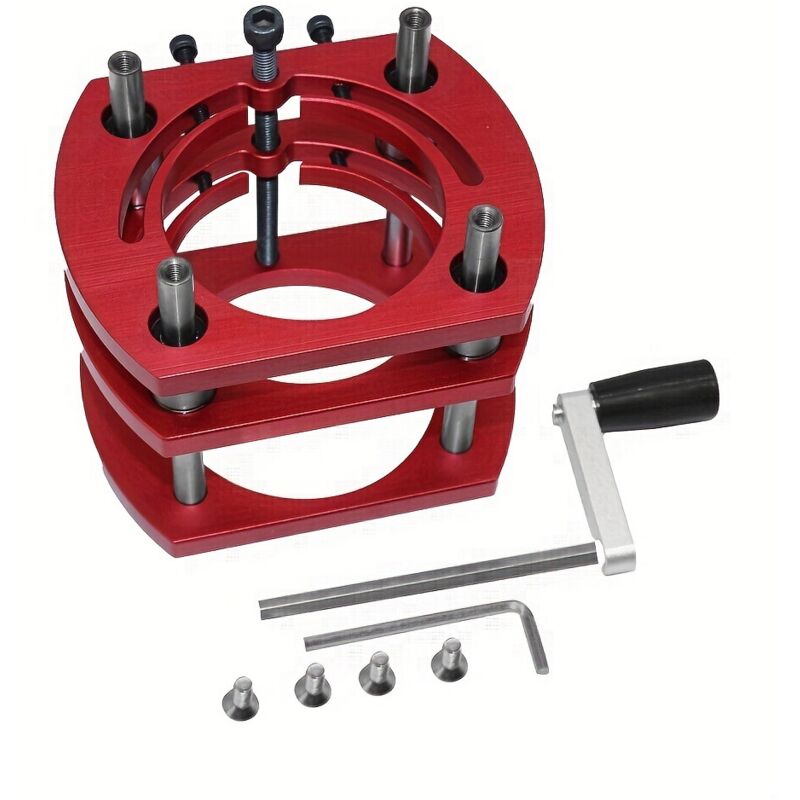 foto del prodotto base di sollevamento per tavolo da fresatura a 4 ganasce, sollevamento massimo 51 mm, tavolo di fresatura per motore con diametro 64 66 mm, accessori