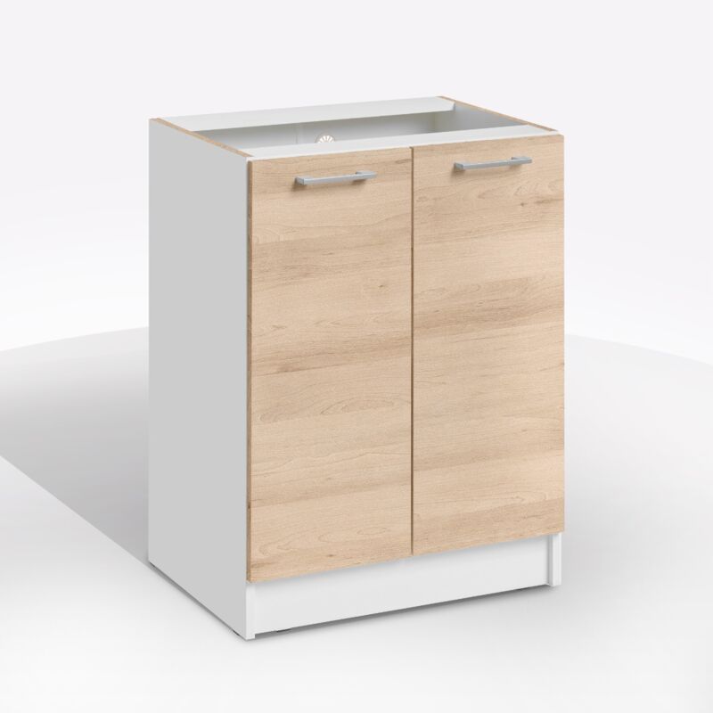 foto del prodotto base eco cm 60x46 h.82 bianco e rovere artisan