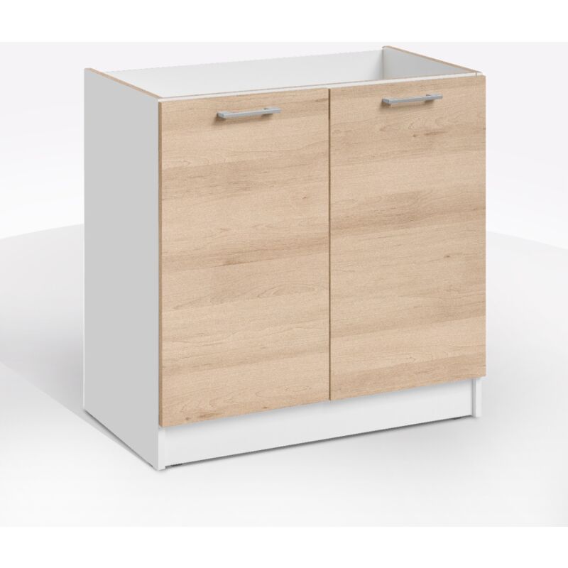foto del prodotto base eco cm 80x46 h. 82 bianco e rovere artisan