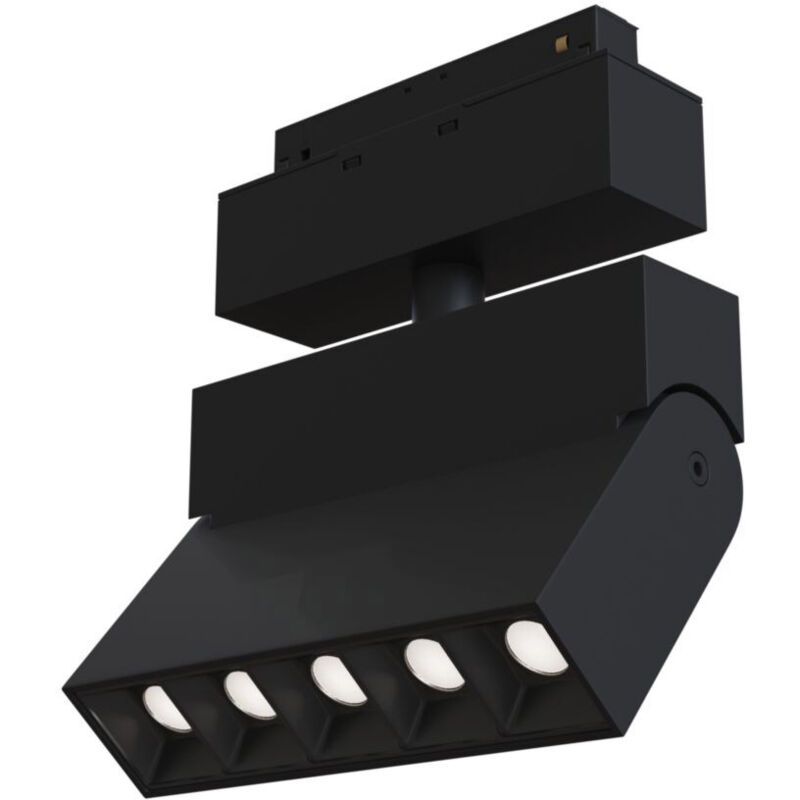 foto del prodotto base illuminazione points rot per binario moderno alluminio nero 10w luce calda
