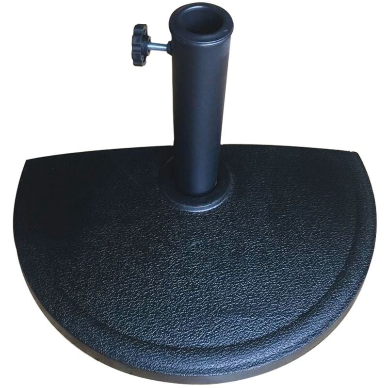 foto del prodotto base in resina per ombrellone da muro mezza luna antracite 50x25xh33 cm
