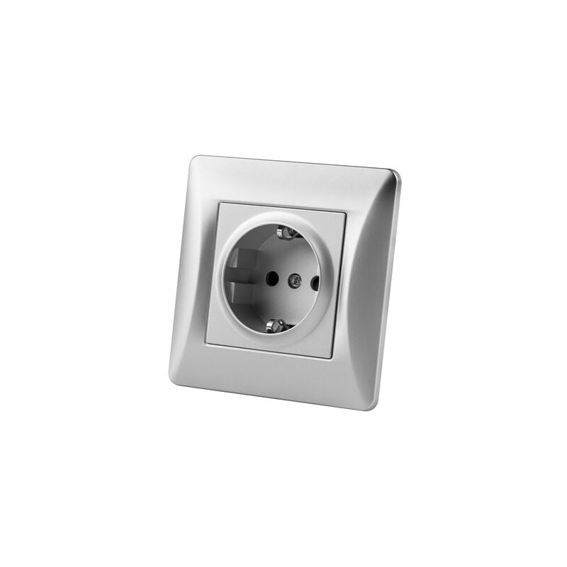 foto del prodotto base incasso schuko onlex universale argento 16a