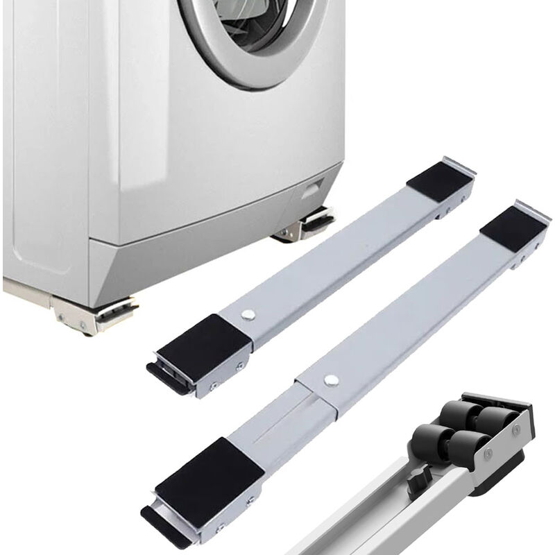 foto del prodotto base lavatrice con ruote set 2 barre sposta mobili frigorifero asciugatrice