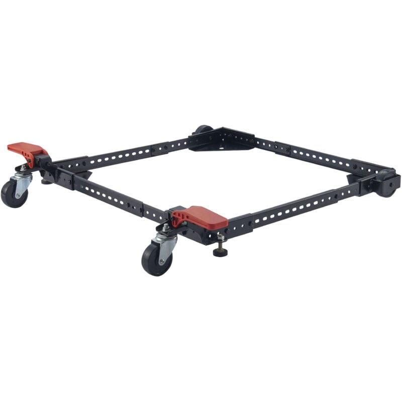foto del prodotto base mobile per carico pesante 226,8 kg, supporto universale con rotelle regolabile da 304x304 mm a 914x914 mm, ruote girevoli, base per attrezzature