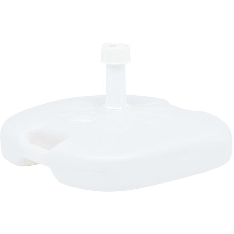 foto del prodotto base ombrellone riempibile con sabbia acqua 16l bianca plastica vidaxl