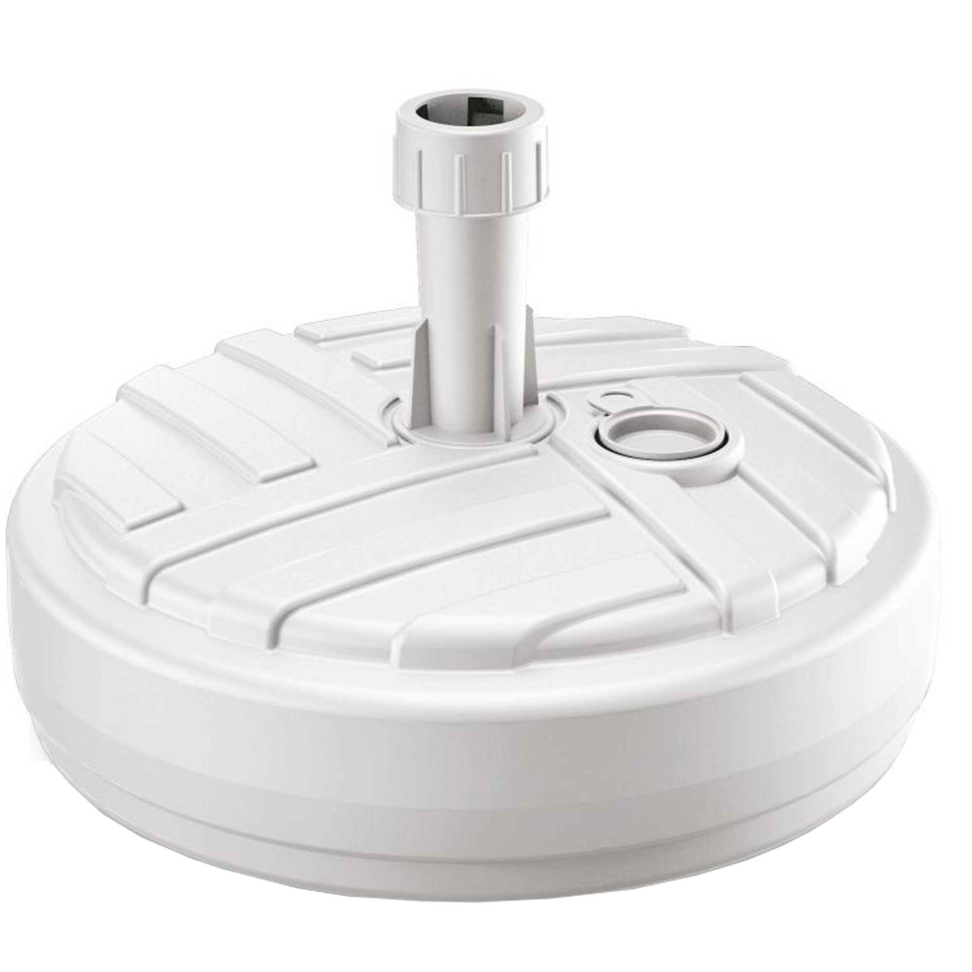 foto del prodotto base per ombrello rotonda in polietilene ricaricabile bianco prosperplast 39x13 cm