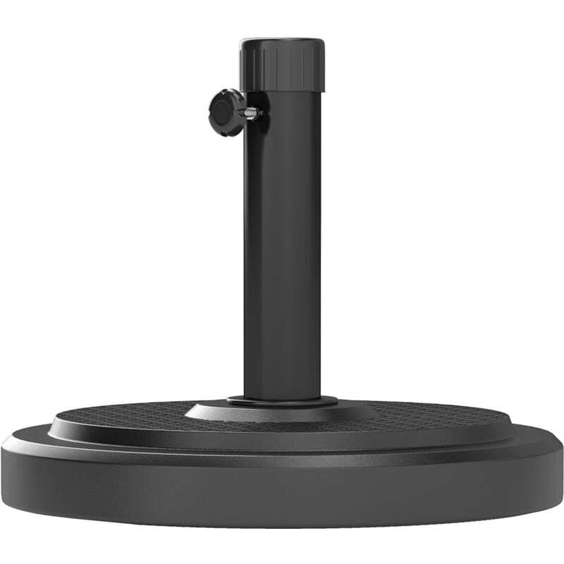 foto del prodotto base per ombrellone 22 kg rotonda in hdpe per pali da 38 48 mm nero outsunny
