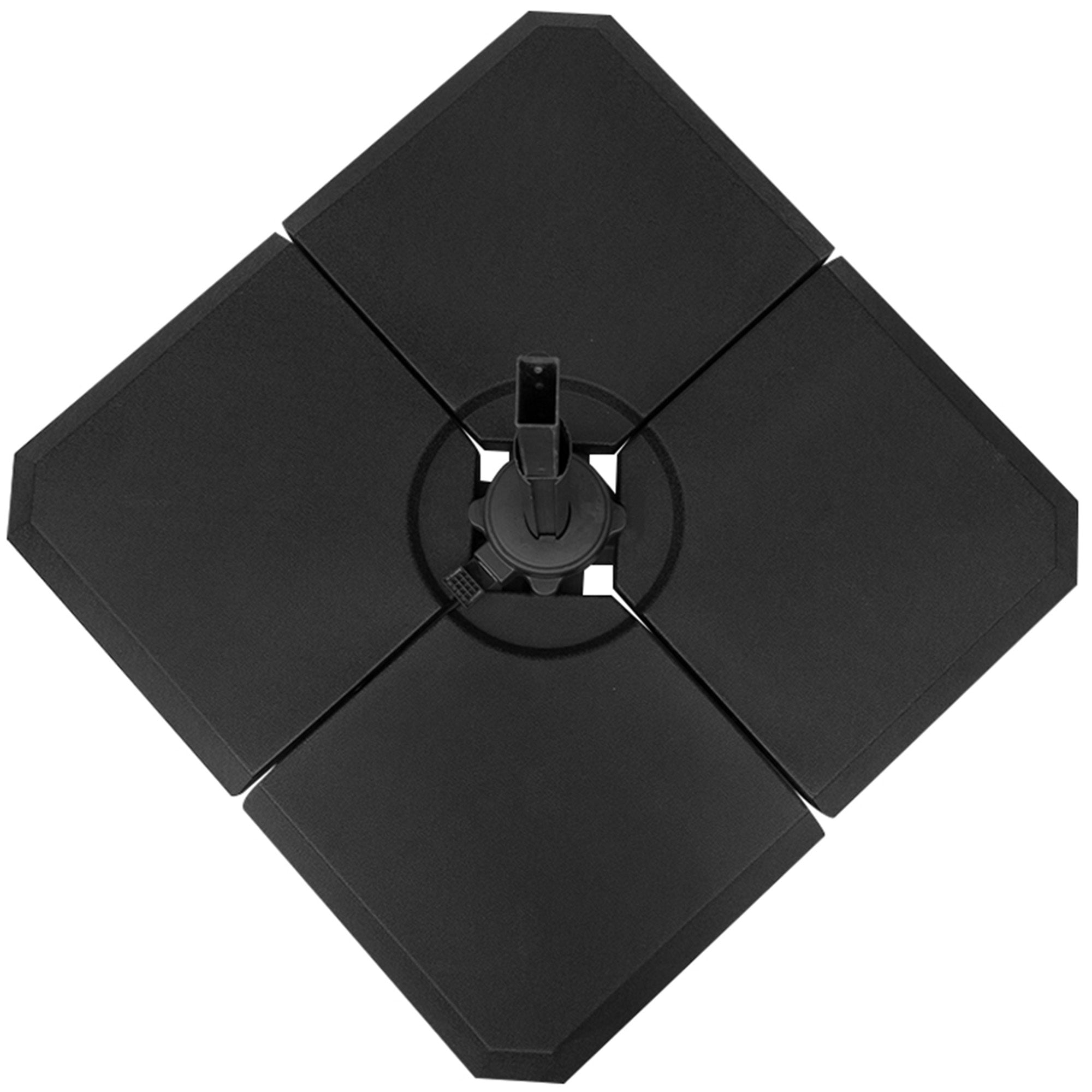 foto del prodotto base per ombrellone 4 pezzi riempibili per basi a croce da 100x100 cm nero
