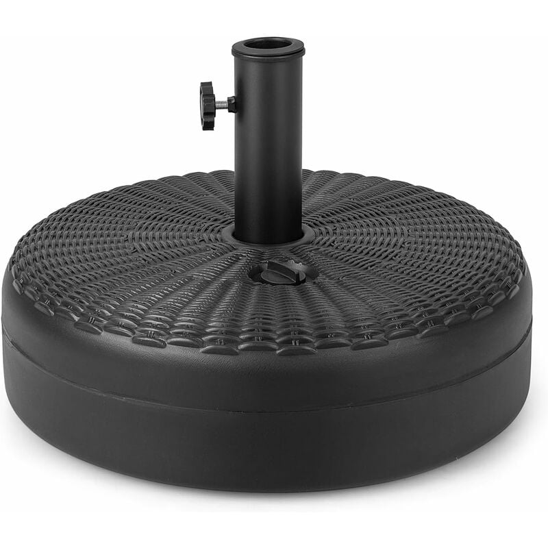 foto del prodotto base per ombrellone, basemento rotondo quadrato per parasole, riempibile con acqua o sabbia 38mm 48mm, 15,5l relax4life