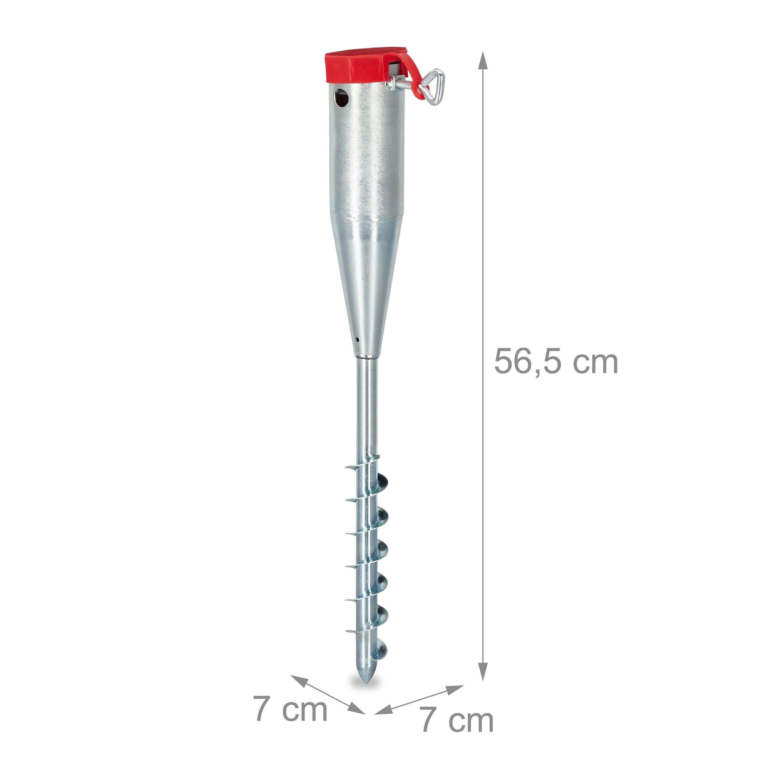 foto del prodotto base per ombrellone con presa a terra 25-55 mm in acciaio zincato argento 13 0000947