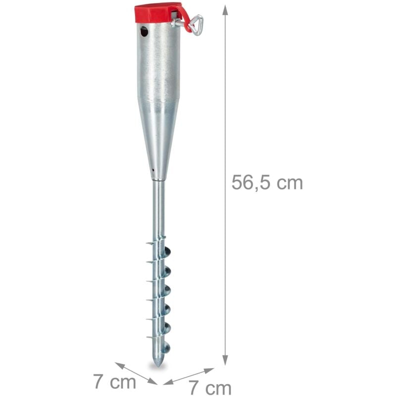 foto del prodotto base per ombrellone con presa a terra base 25 55 mm in acciaio zincato argento
