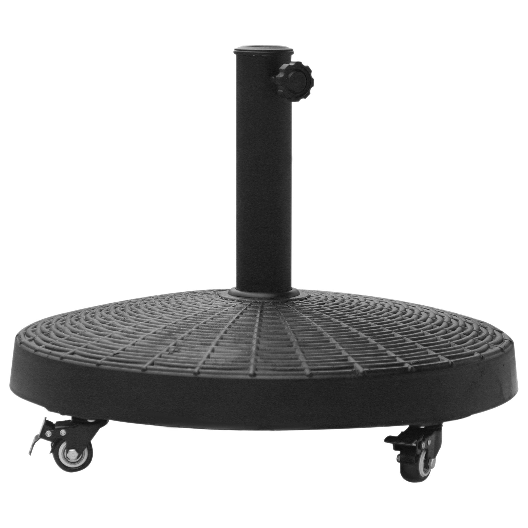 foto del prodotto base per ombrellone da giardino 25 kg in resina e acciaio nero 52x41 cm