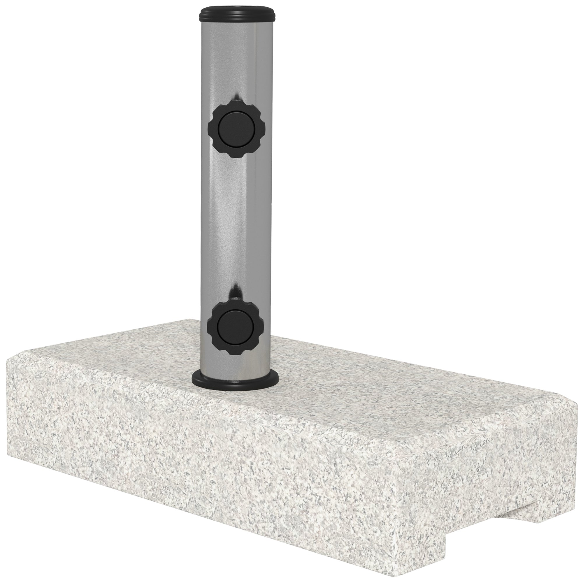 foto del prodotto base per ombrellone da giardino 25kg 45x22.5x40 cm in granito e acciaio inox grigia