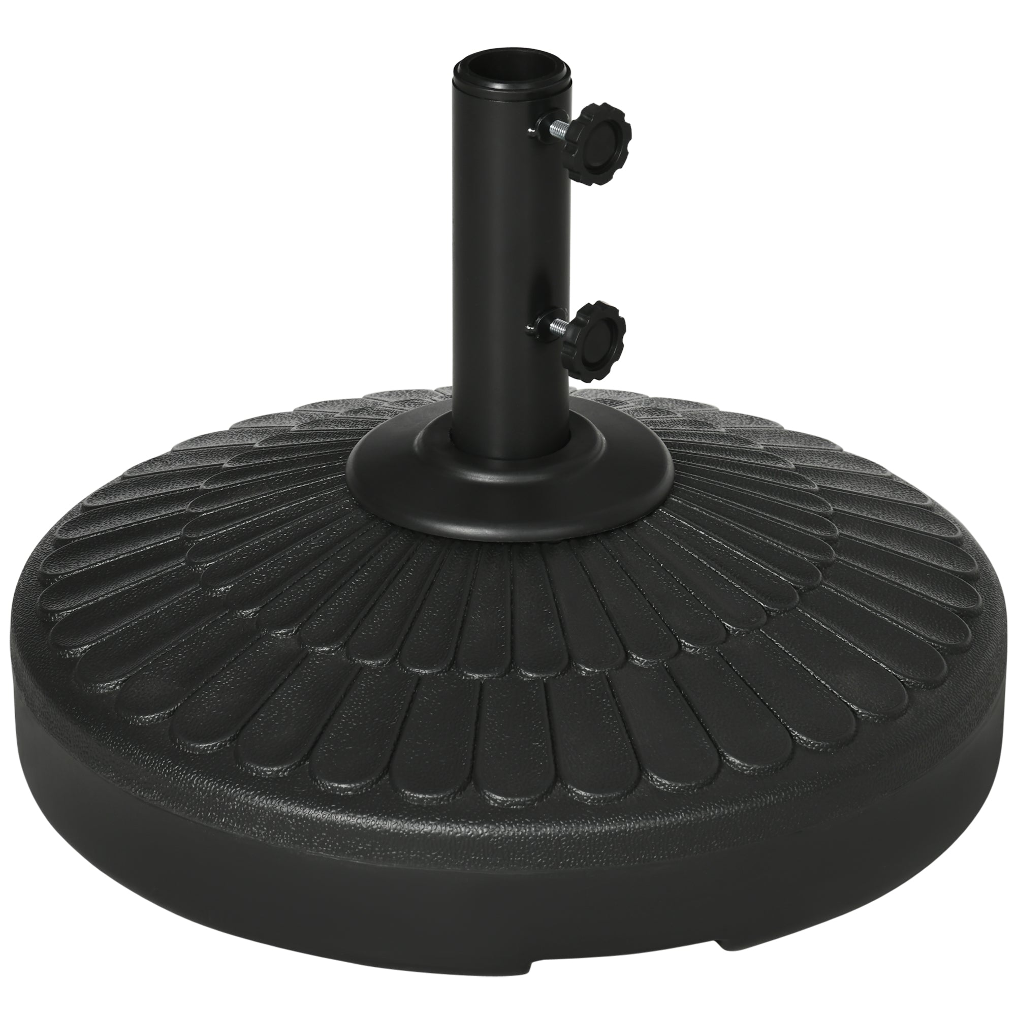 foto del prodotto base per ombrellone da giardino 48,5x36 cm palo 38 48 mm in hdpe nero