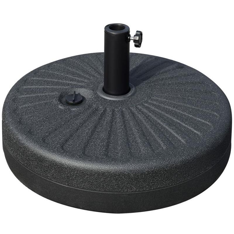 immagine 0 del prodotto base per ombrellone da giardino con palo centrale 38 e 48 mm in colore nero