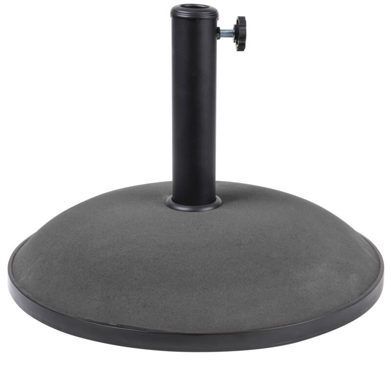 foto del prodotto base per ombrellone in cemento grigio scuro 25 kg dimensioni 50x37 cm, diametro interno 35 38 48 mm