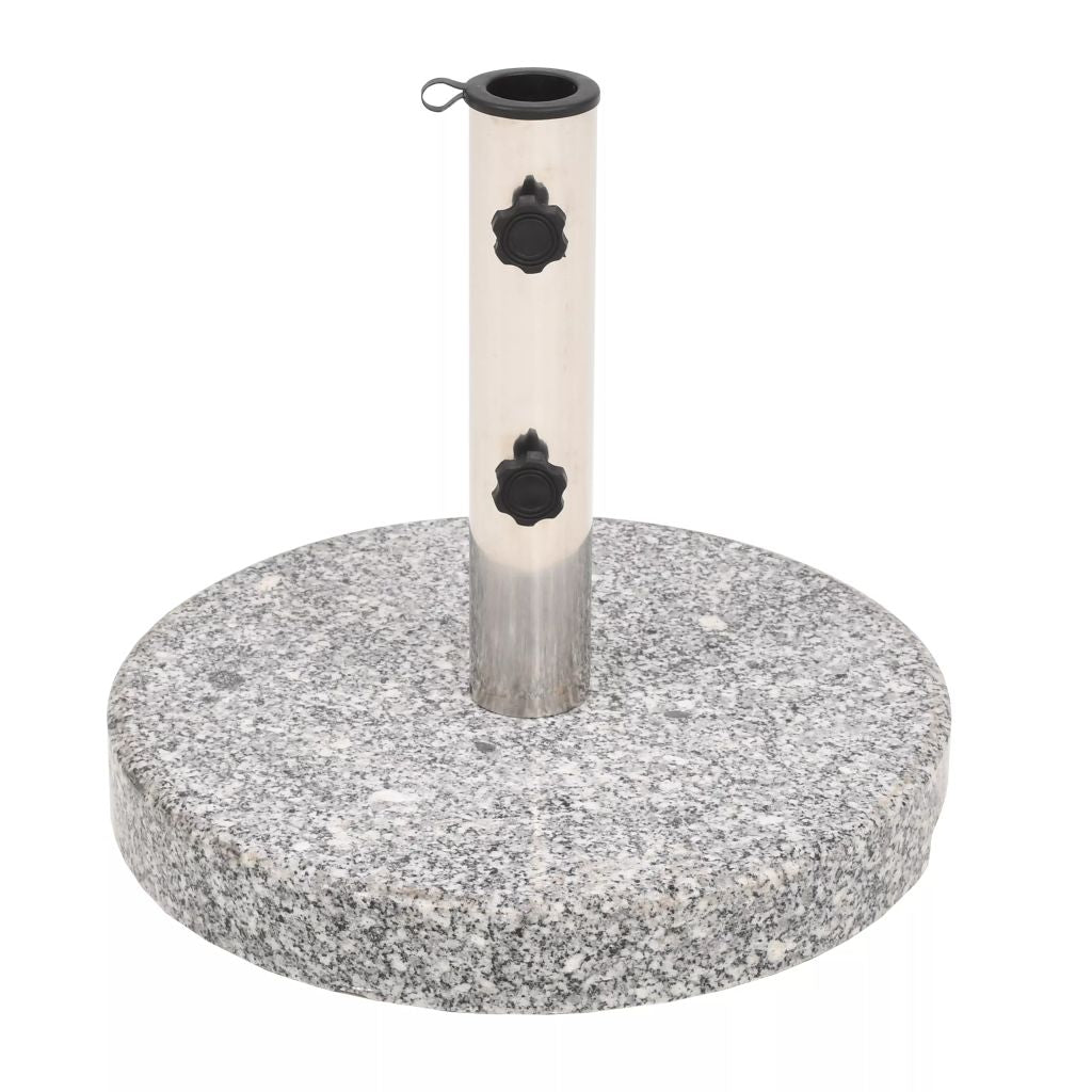 foto del prodotto base per ombrellone in granito, base tonda in acciaio inox, 22 kg 2202092