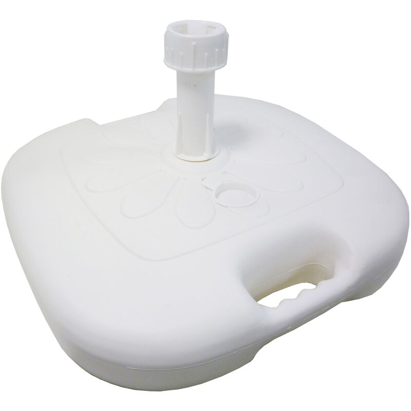 foto del prodotto base per ombrellone in plastica quadrata con serbatoio riempibile bianca