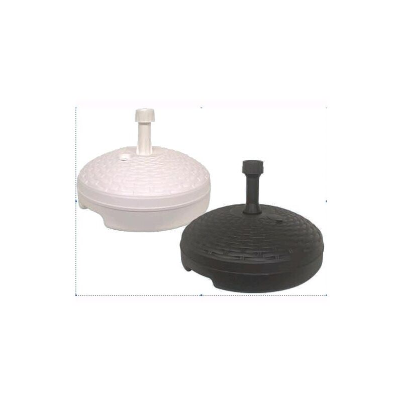 foto del prodotto base per ombrellone in pvc colore bianco effetto rattan 45x45 cm lt22