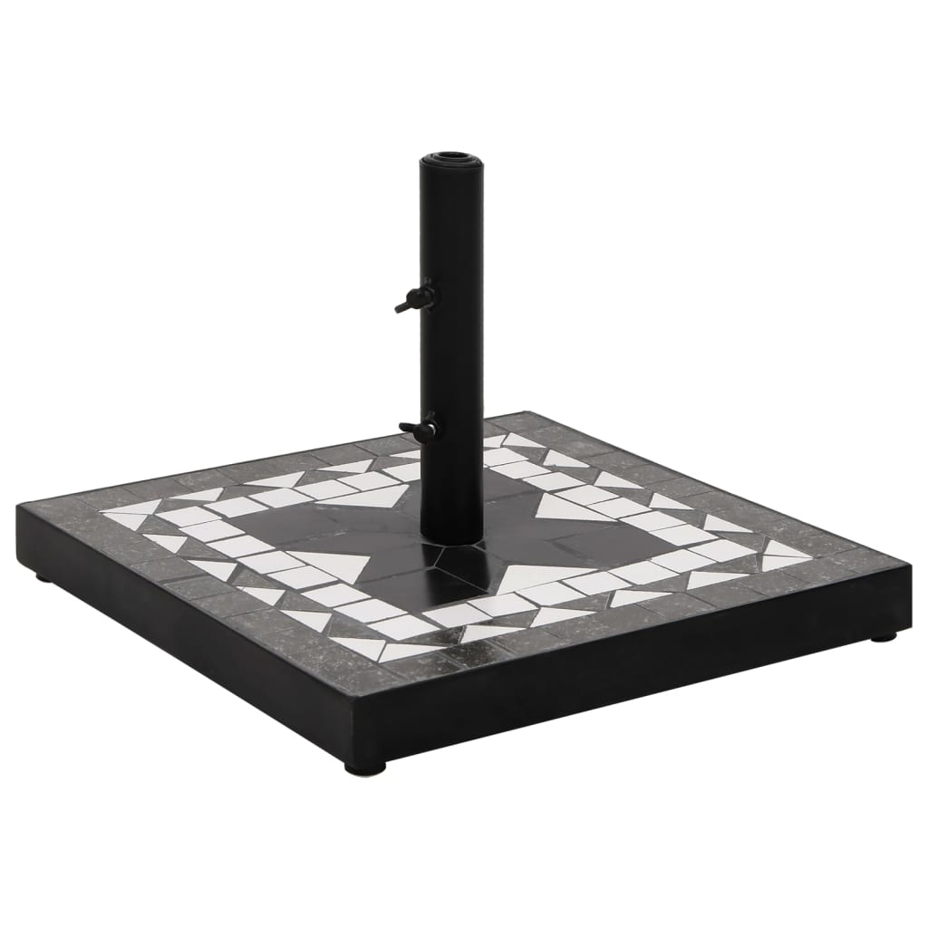 foto del prodotto base per ombrellone nero e bianco quadrata 12 kgcod mxl 103206