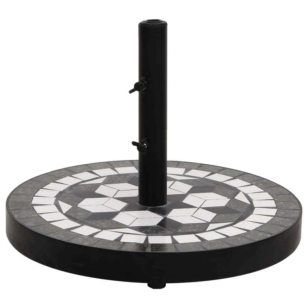 foto del prodotto base per ombrellone nero e bianco rotonda 12 kgcod mxl 127649